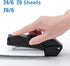 Deli/EZWORK Swing-Arm Swivel Stapler, 25 Sheets Capacity, 360 Degree Rotate Desk Staplers with 1000 Staples for Booklet or Book Binding, Black...