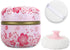 Body Powder Puff and Container, 3.15" Portable Empty Body Powder Container for Baby Women's Loose Dusting Powder, Powder Case Box with Lids for Ba...
