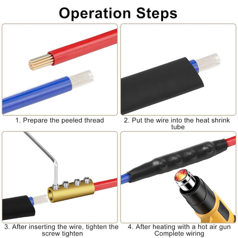 Linkstyle 10pcs 6 AWG Gauge Wire Connector Nut Kit, 80A Quick Wiring Connection Terminal, Splicing Quick Wiring Connection Terminal, Circuit Conne...