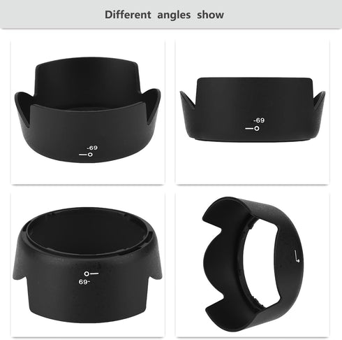 Camera Lens Hood HB 69 for Nikon AF S DX 18 55mm f 3.5 5.6G VR II D3200 D3300 D5200 D5300 Lens...