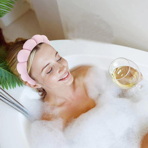 Spa Headband for Washing Face, Premium Makeup Headband, Skincare Headbands, Non Slip Sponge Headband for Women Girls, Yoga Sports Makeup Removal H...