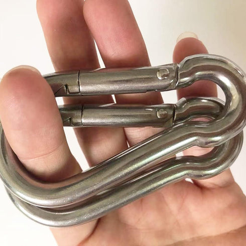 Hammock Hanging Kit, stainless steel hammock hardware by Load Capacity 1300lbs Hammock Eye Hook screws & Carabiners for Hanging Swing, Hammock, Tr...