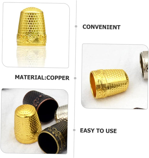 PLAFOPE 10pcs Thickened Thimble Finger Cot Quilting Thimble Fingertip Thimble Portable Sewing Thimble DIY Thimble Finger Thimble Small Finger Need...