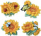 4 PCS Resin Fridge Magnets Sunflower Refrigerator Magnets for Whiteboard Refrigerator Office Photo Cabinet Bulletin Board Home Decoration, Photo D...