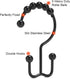 Shower Curtain Hooks, Goowin Shower Curtain Rings, Stainless Steel Black Shower Curtain Hooks, Shower Curtain Rings Rust Proof, Free Sliding Doubl...