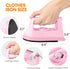 Mini Iron for Crafts Quilting, Travel Iron Household Iron Easy Iron Supplies Mini Electric Iron, Mini Heat Press Machine Sewing Sachine (Pink), Wh...