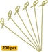 BLUE TOP Bamboo Cocktail Picks 200 PCS Bamboo Skewers 4 Inch with Looped Knot, Food Picks,Party Toothpicks for Appetizers,Cocktail Drinks,Barbecue...