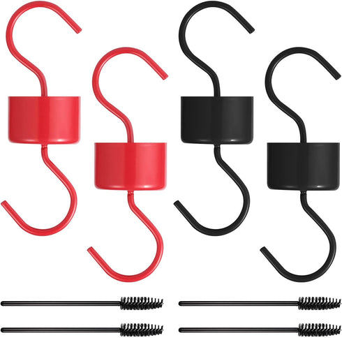 4pcs Ant Moat for Hummingbird Feeders, Large Metal Moat Ant Moat Guard for Hummingbird Feeders Accessory ant moat hook with 4pcs Cleaning Brushes ...