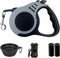 Retractable Dog Leash, 10 FT Dog Leash for Small Medium Dogs up to 22lbs, Pet Tape with Anti Slip Handle and Lock Nylon, 1 Silicone Dog Bowl, 1 Di...