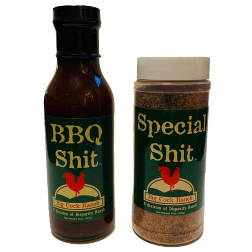 Big Cock Ranch Special Shit and BBQ Shit Kit | Funny BBQ Sauce Gift Set | Best BBQ Accessory | Made in the USA | Makes a Great Gag Gift for Men | ...
