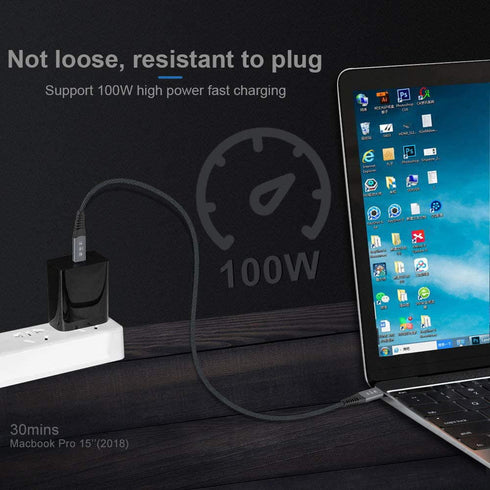 xiwai Right Angled 90 Degree USB4.0 to Straight USB4.0 Cable 40Gbps with 100W Charging and 5K@60Hz K@60Hz Compatible with Thunderbolt3/4 (1.0)...