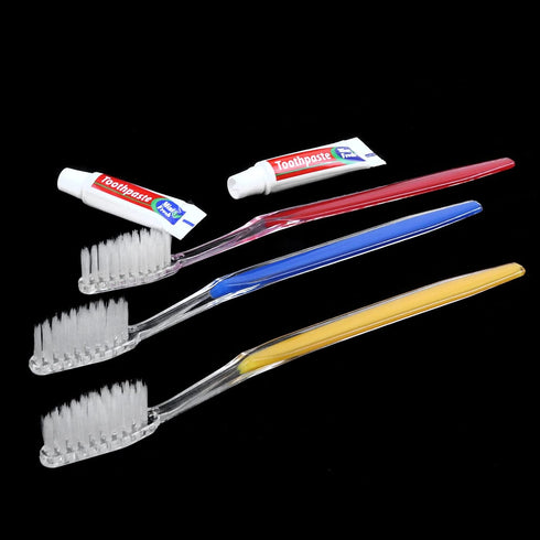 30 Pack Disposable Toothbrushes with Toothpaste (5 Colors)...