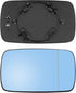 uxcell Passenger Side Right Side Mirror Glass with Backing Plate Heated Blue Tinted Glass for BMW E39 E46 330i 325i 328i 525i...