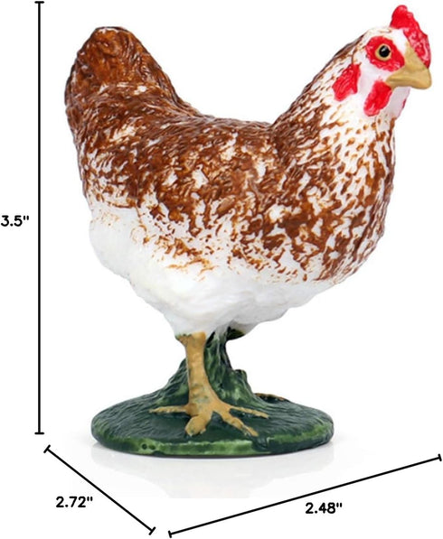 Farm Animals Figurines, 5 Piece Simulated Farm Chicken Animal Toy Statue Realistic Chicken Farm Animals Figurines Cake Topper Toy Set, Chicken Mod...