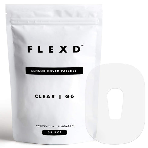 Flexd - G6 Adhesive Patches Waterproof for Dexcom G6 Adhesive Patches – Durable G6 Overpatch – CGM Adhesive Patches (35 Pcs) – Clear Transparent...
