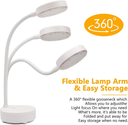 2 Pack LED Desk Lamp, Table Lamp, Desk Lamps for Home Office, 3 Brightness Levels with USB Charging Port, Desk Light Touch Control with Adjustable...