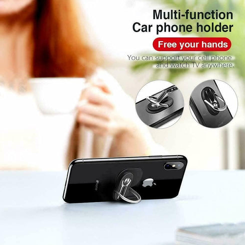 Finger Ring Holder Stand Car Air Metal Plate Rotating Magnetic Grip Portable for Cell Phone Ring Holder Finger Kickstand...
