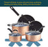 Pan Pot Protectors, Larger & Thicker Pan Protector Pads, 3 Different Sizes, 12 Pcs Pot Seperator Pads for Protecting and Stacking Your Cookware(Cy...