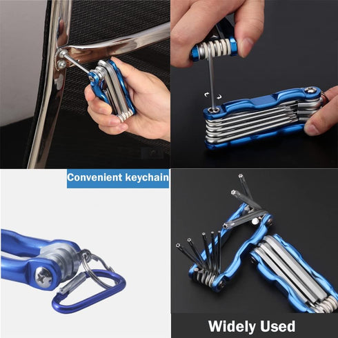 Utoolmart Torx Key Set, 8 in 1 Folding Torx Combination Wrench Set Repair Tool for Torx Head Socket Screw Sizes Include T9-T40...
