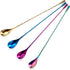 4 Pieces Cocktail Spoon Bar Stirring Spoon Long Handle Stainless Steel Spiral Pattern Cocktail Mixing Shaker Spoon, 12 Inch, 4 Colors (Multicolor,...