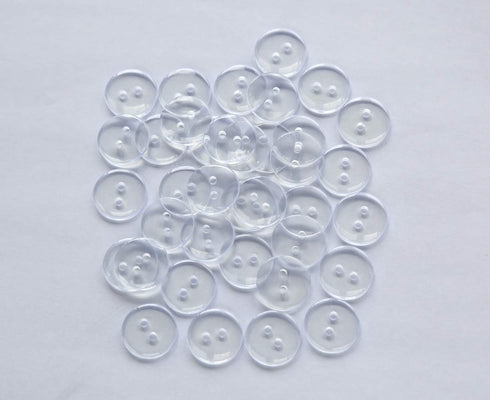 GANSSIA 20mm(13/16 Inch) Resin Clear Buttons with 2 Holes,Transparent Button for Shirt Sewing Scrapbooking DIY Project,Pack of 100pcs...