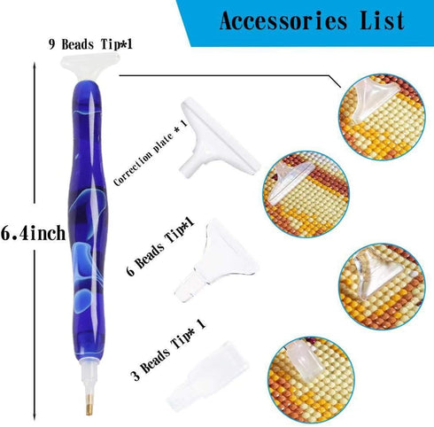 RovyFota Diamond Painting Pen, Handmade Resin Diamond Painting Tools with Glue Clay and Various Tips, More Comfortable and Faster...
