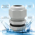 3/4"NPTWaterproof Cable Glands, Nylon PA66 Plastic,Adjustable Locknut for 13-18mm Cable Diameter(3/4"NPT,White,12pcs)...