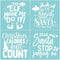 Silk Screen Stencil – DIY Adhesive Stencils Reusable - Merry Christmas Stencil - Mesh Transfers Stencils for Crafts, Wood Signs & More (Fun Christ...