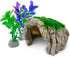 Aquarium Cave Decorations for Small Fish, Betta, Reptile Hide, Resin Ornaments for 5 to 15 Gallon Fish Tank, Reptiles & Amphibians Habitat Decor A...