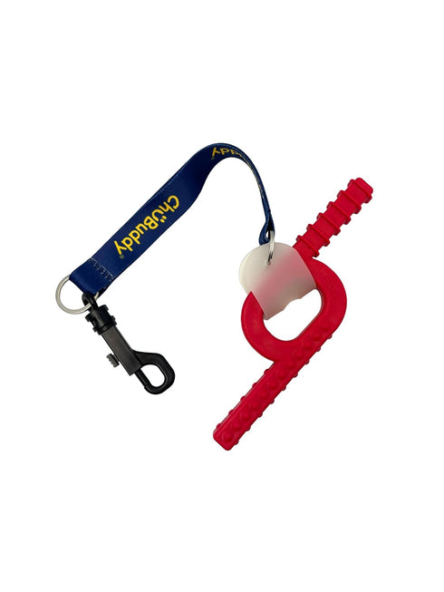 Chubuddy Navy Sublimated Chewy Holders Set of (2) – Durable, Safe, and Washable Chew Toy Tethers for Sensory Kids, Autism, ADHD, and Oral Motor Ne...