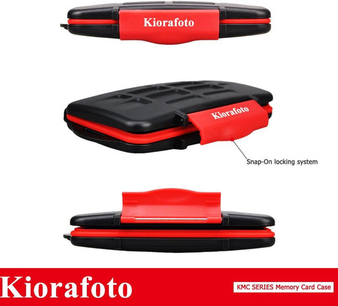 Kiorafoto 36 Slots : 18 TF + 12 SD + 6 CF Memory Card Holder Case Storage Protector Wallet for TF MSD Micro SD SDHC SDXC SDUC CF Compact Flash Mem...