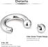 Ftovosyo 2Pcs PA Ring Horseshoe Circular Barbell 316L Surgical Steel Internally Threaded 00G 0G 2G 4G 6G 8G 10G Pierced Body Jewelry for Women 12m...