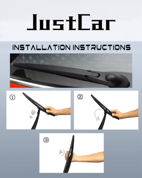12Inch Silicone Rear Wiper Blade Replacement for Nissan Rogue 2021-2008 Juke 2017-2011 Kicks 2020-2013 Pathfinder 20-13 Qashqai 21-17 /Benz M GLE ...