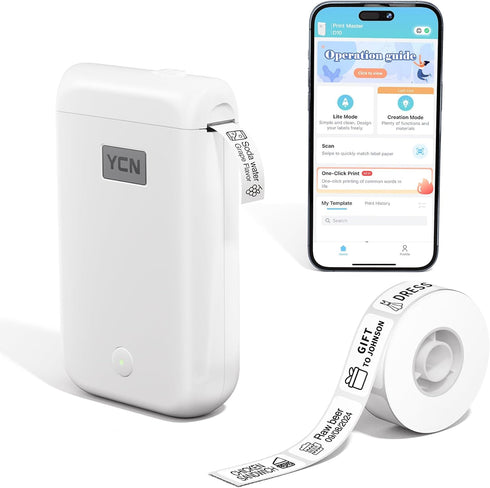 Label Makers, Label Maker Machine with Tape, Portable Bluetooth Label Printer with Little Space, Inkless Thermal Label Maker for Family School, Mi...