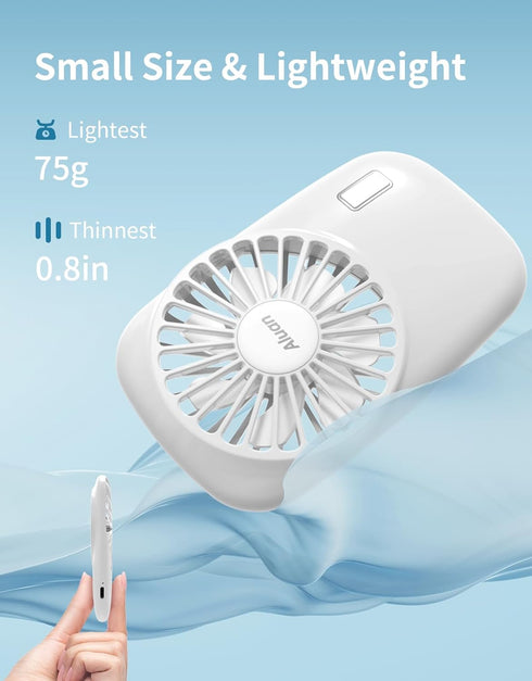 Aluan Handheld Fan Mini Fan Powerful Small Personal Portable Fan Speed Adjustable USB Rechargeable Cooling for Kids Girls Boys Woman Home Office T...