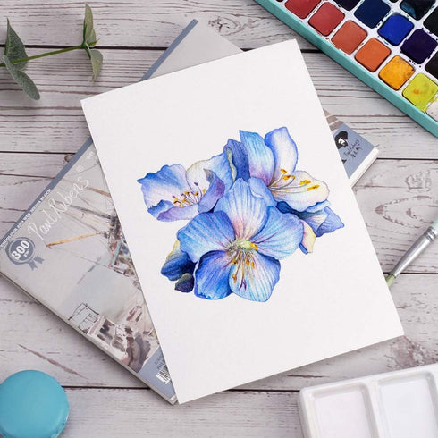 Paul Rubens Watercolor Block, 140-lb Artist Quality Watercolor Paper Pad Acid-Free Cold Pressed, 50 Percent Cotton Rag, Sized 7.6 x 5.3 Inches, 20...
