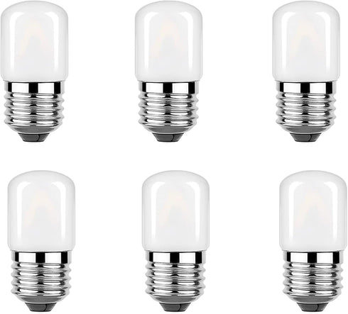 T28 1W E26 Small LED Edison Night Light Bulb Low Watt Vintage Edison Tube Bulb 2700K Warm White 15 Watt W/Frosted Glass for Refrigerator Freezer C...