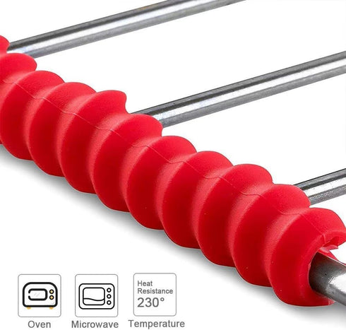 Silicone Oven Rack Guards 4 Pack, Heat Resistant Oven Rack Shields,Oven Rack Edge Protector Guard Cover,14 Inch Long,Prevent Hand/Arm Against Burn...