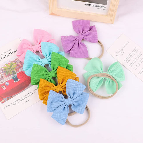 jollybows 40pcs Baby Girls Hair Bows Headband Nylon Hair Band Elastic Hair Accessories for Kids Infants Toddlers...