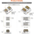 BTF-LIGHTING FCOB 6Pin 12mm 0.47in Transparent Connector Kit 10pcs Corner Connector 8pcs Gapless Solderless Connector 5pcs 5.9in Long 24AWG Extens...