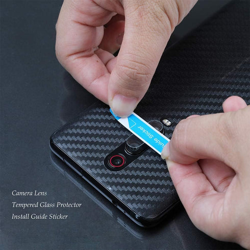 Ibywind Screen Protector For Xiaomi Mi 9T/Redmi K20/K20 Pro,with 2Pcs Tempered Glass,1Pc Camera Lens Protector,1Pc Backing Carbon Fiber Film [Fing...