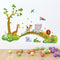 decalmile Jungle Animals Tree Wall Stickers Lion Giraffe Elephant Walking on Bridge Wall Decals Kids Room Baby Room Nursery Bedroom Wall Decor(Fin...