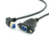 chenyang Printer Cable,USB 3.0 Type B Male to Female 90 Degree Angled Extension Cable with Panel Mount Screws for Printer, Hard Disk 50cm...
