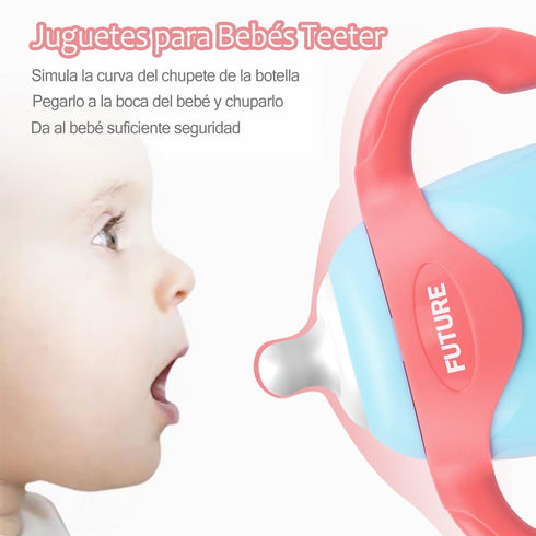 Baby Bottle Shape Teether Toy with Music and Projection, Musical Toy for Soothing Baby Teething Toys Gift for 3-18 Months Toddlers Boys and Girls...
