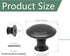 25PCS Black Mushroom Knobs, Stainless Steel Dresser Knobs 1 inch Diameter Round Drawer Knob Pull Handle with Mounting Screws for Chest Cabinet Cup...