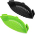 2 Pcs Silicone Clip on Strainer for Pasta Meat Vegetables Fruit, - Fit All Pots and Bowls....