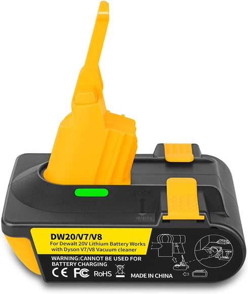 Battery Adapter for V7/V8 Vacuum Cleaner Convert for Dewolt 20V Battery, Compatible with Dysn V7/V8 Absolute Animal Motorhead Stick Vacuum Cleaner...
