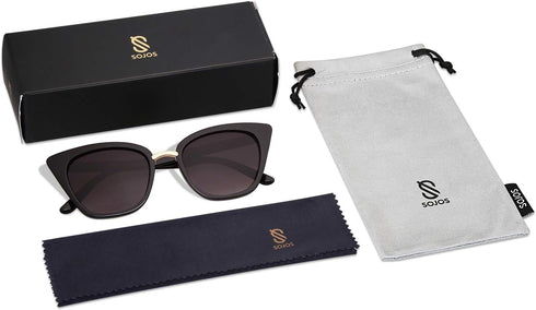 SOJOS Cat Eye Designer Sunglasses Fashion UV400 Protection Glasses SJ2052...