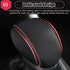Great-luck Genuine Leather Automatic at Gear Shift Knob Cover Protector Trim,The car Interior Accessories(Black with Red Stitches),for Toyota RAV4...