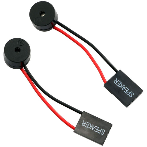 2-Pack PC Motherboard Mini Plug Speaker Desktop Computer Case DIY Internal BIOS Beep Alarm Buzzer...